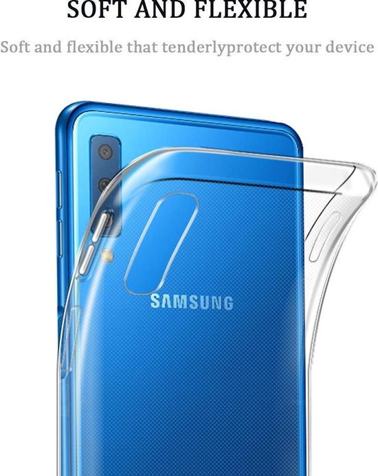 Samsung Galaxy A7 2018 Hoesjes – Siliconen Backcover – Soft TPU – Transparant-Ilumina Benelux