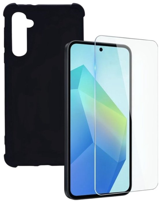 Samsung Galaxy A36 Hoesjes – Siliconen Backcover – Schokbestendig – Inclusief 2x Screenprotector – Zwart-Ilumina Benelux