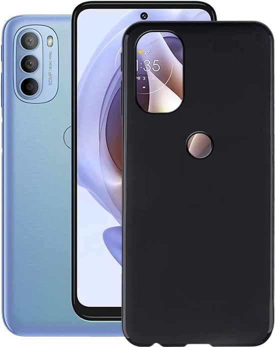 Motorola Moto G31/G41 Hoesjes – Soft TPU Siliconen Backcover + Screenprotector – Schokbestendig – Zwart