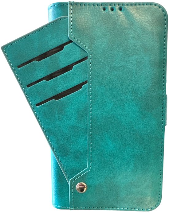 iPhone 16 Pro Hoesjes – Portemonnee Hoes – 9 Pasjesvakken – Multi Storage Wallet – Groen-Ilumina Benelux