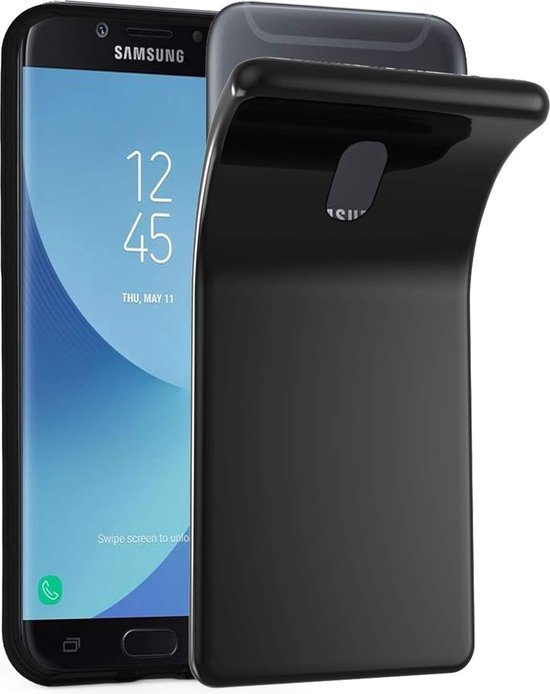 Samsung Galaxy J8 2018 Hoesjes – Siliconen Backcover – Flexibel – Schokbestendig – Zwart-Ilumina Benelux