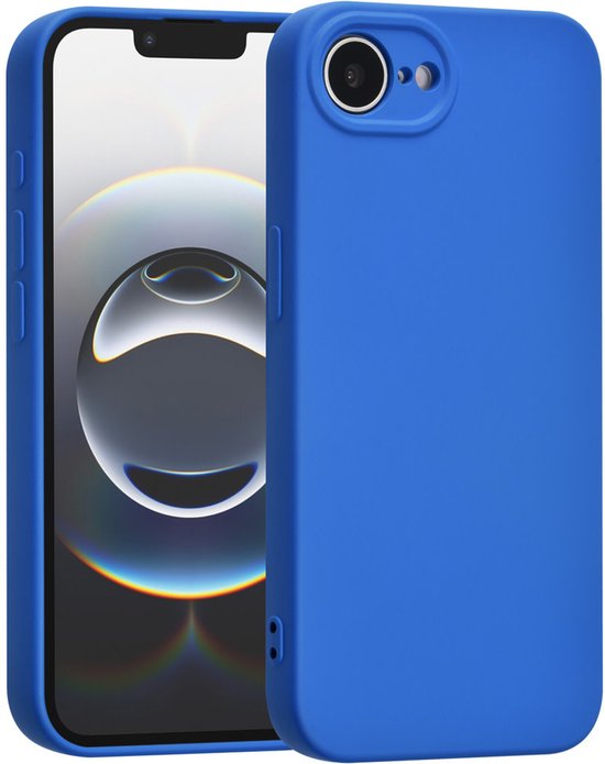 iPhone 16E Hoesjes – Liquid Siliconen Backcover – Soft Touch – Schokbestendig – Diepblauw-Ilumina Benelux