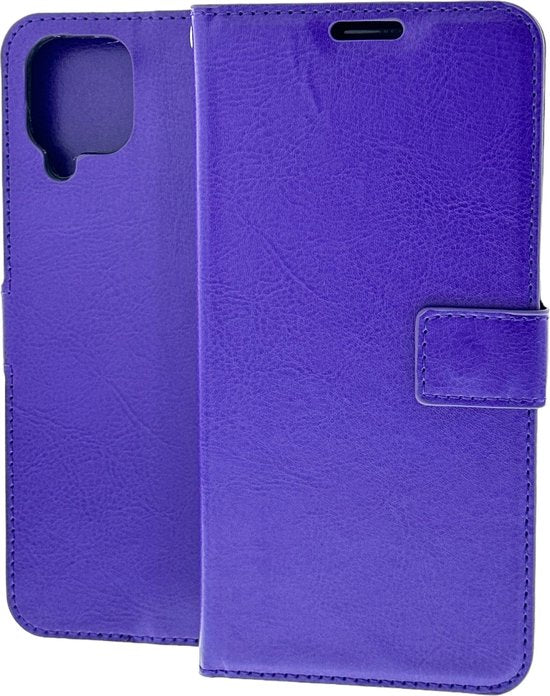 Samsung Galaxy A42 5G Hoesjes – Portemonnee Bookcase – Pasjeshouder – Magneetsluiting – Paars-Ilumina Benelux
