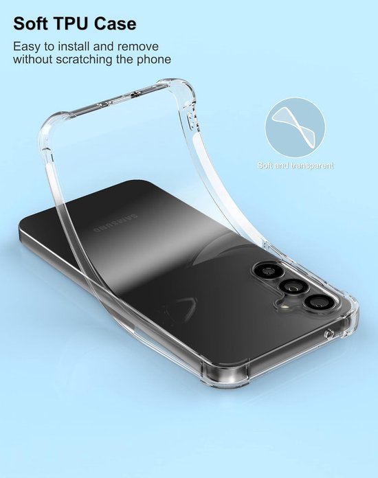 Samsung Galaxy A56 Hoesjes – Transparante Siliconen Backcover – Flexibel – Schokbestendig-Ilumina Benelux