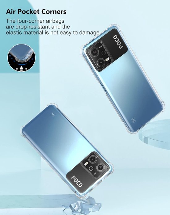 Xiaomi Redmi Note 12 5G / Poco X5 5G Hoesjes – Soft TPU Siliconen Backcover – Schokbestendig – Transparant-Ilumina Benelux