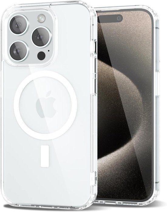 iPhone 15 Pro Max Hoesjes – Transparante Backcover – MagSafe Compatibel – Schokbestendig – Clear-Ilumina Benelux