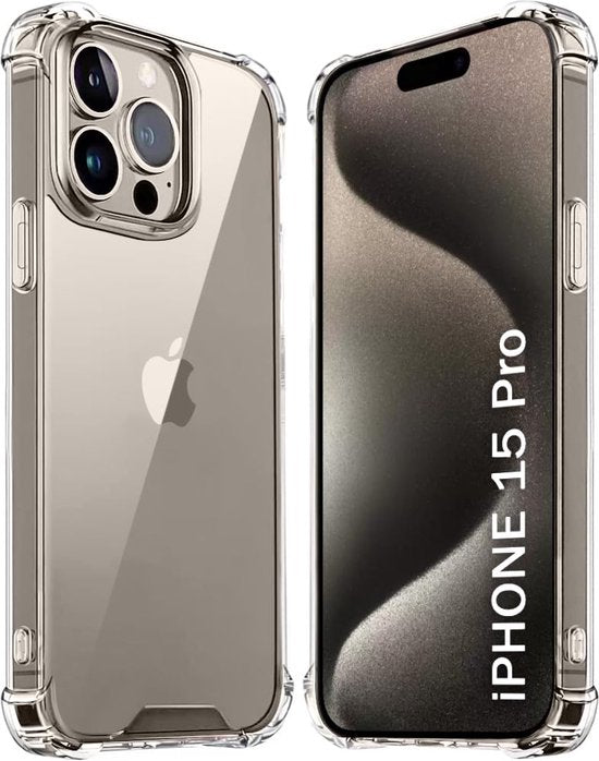 iPhone 15 Pro Hoesjes – Crystal Clear Backcover – Schokbestendig – Transparant-Ilumina Benelux
