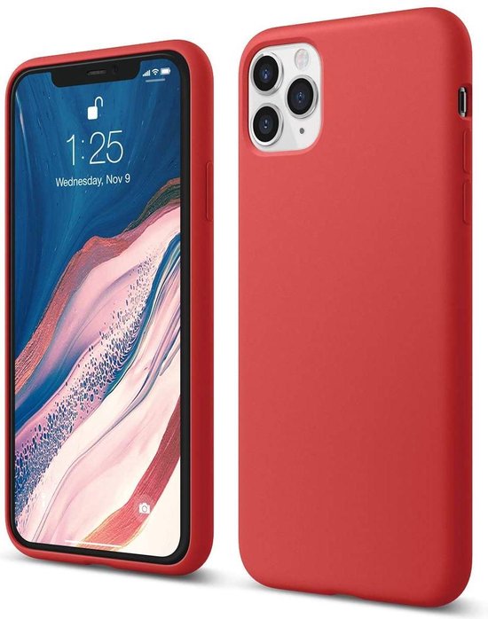iPhone 12 Pro Max Hoesjes – Liquid Siliconen Backcover – Schokbestendig – Premium Kwaliteit – Rood-Ilumina Benelux