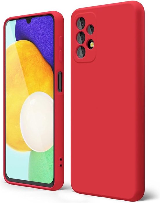 Samsung Galaxy A33 5G Hoesjes – Liquid Siliconen Backcover – Soft Touch – Flexibel – Rood-Ilumina Benelux