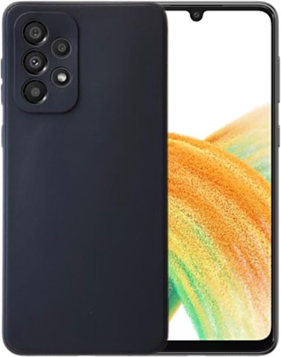 Samsung Galaxy A33 5G Hoesjes – Liquid Siliconen Backcover – Soft Touch – Flexibel – Zwart-Ilumina Benelux