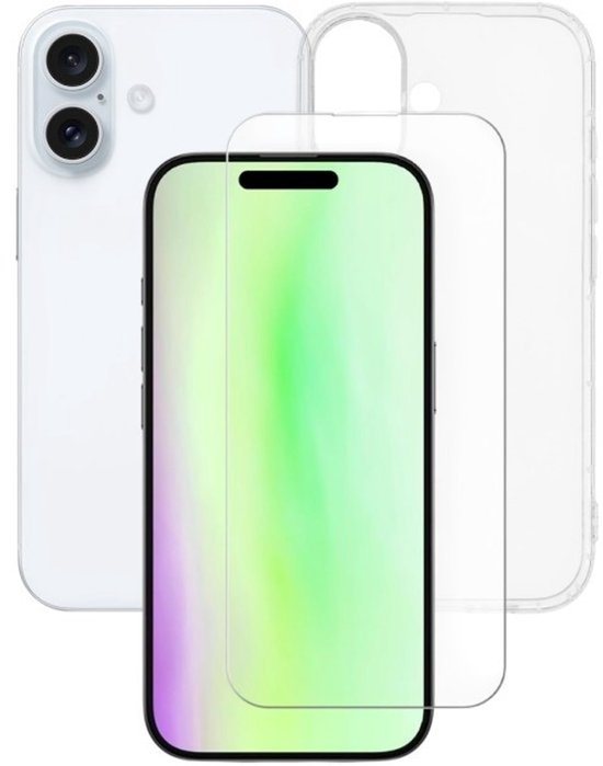 iPhone 17 Hoesjes – Transparante Siliconen Backcover – Soft Cover – Inclusief 3x Gehard Glas Screenprotector-Ilumina Benelux