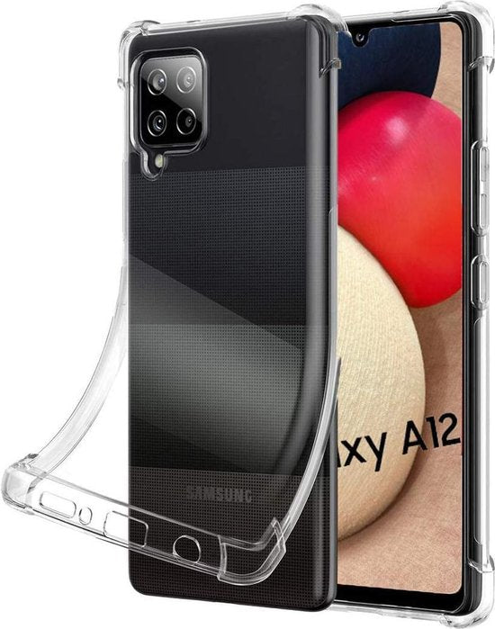 Samsung Galaxy A12 Hoesjes – Siliconen Backcover – Schokbestendig – Transparant-Ilumina Benelux