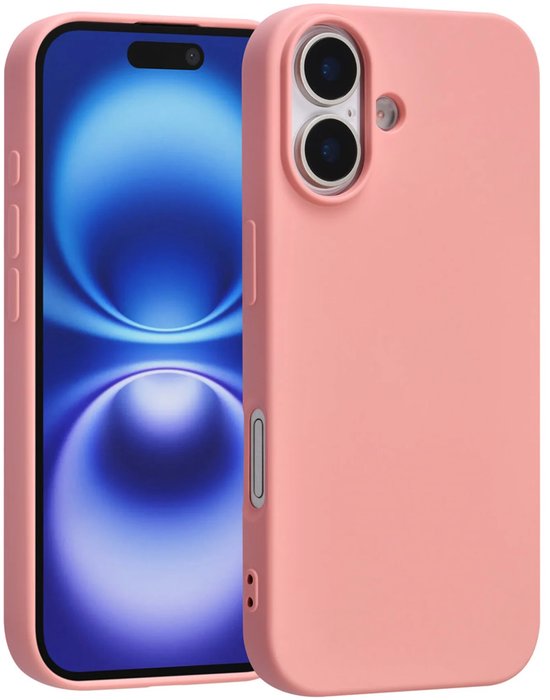 iPhone 17 Hoesjes – Liquid Silicone Backcover – Soft Touch – Zalmroze-Ilumina Benelux