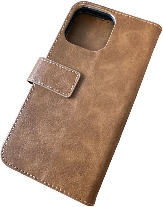 iPhone 16 Plus Hoesjes – Portemonnee Hoes – 9 Pasjesvakken – Multi Storage Wallet – Bruin-Ilumina Benelux