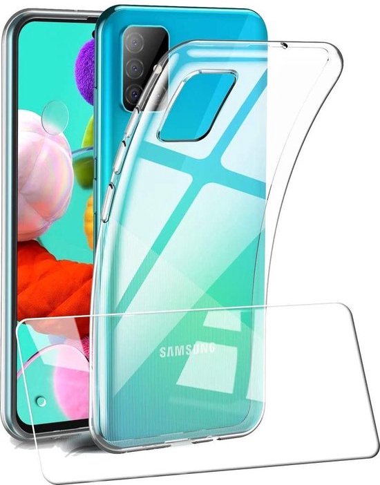 Samsung Galaxy A51 Hoesjes – Transparante Siliconen Backcover – Soft Case – Inclusief Screenprotector-Ilumina Benelux