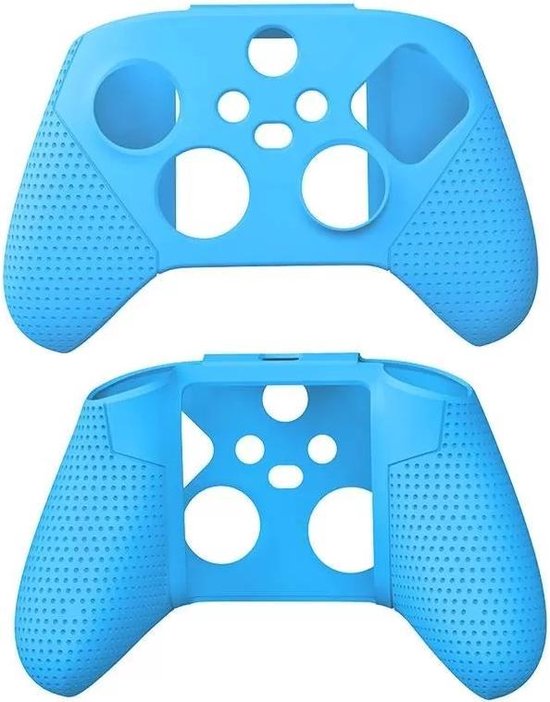Controller Hoes – Geschikt voor Xbox One S/X – Siliconen Beschermhoes – Inclusief Thumb Grips – Blauw