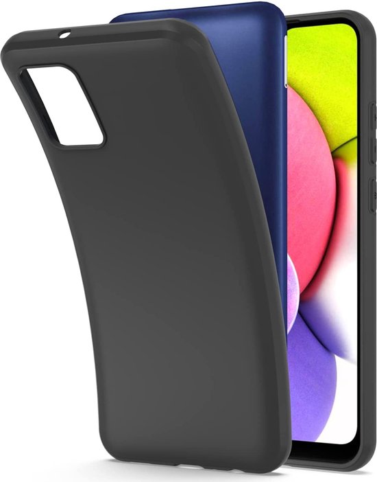 Samsung Galaxy A03S Hoesjes – Siliconen Backcover – Flexibel – Schokbestendig – Zwart-Ilumina Benelux