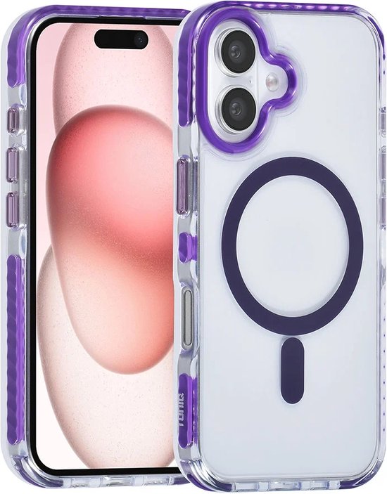 iPhone 16 Hoesjes – MagSafe Backcover – Met Koord – Paars-Ilumina Benelux