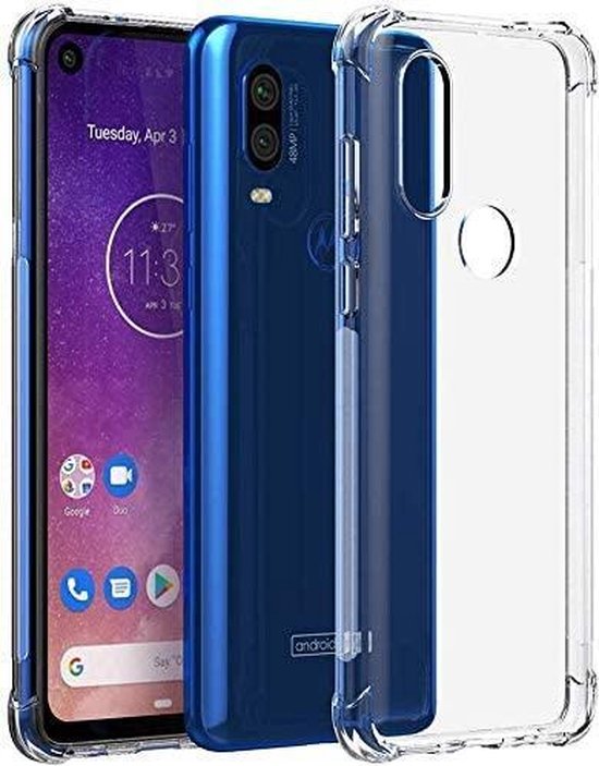 Motorola Moto One Vision Hoesjes – Soft TPU Siliconen Backcover – Schokbestendig – Transparant-Ilumina Benelux