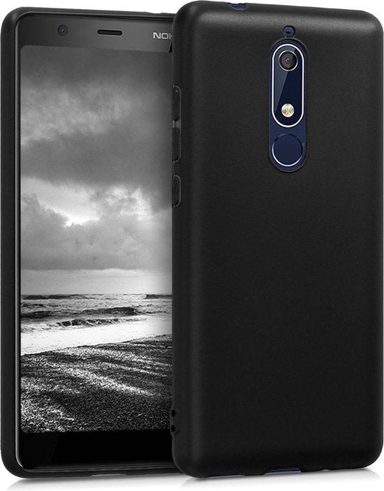 Nokia 5.1 Hoesjes – Siliconen Backcover – Schokbestendig – Zwart-Ilumina Benelux