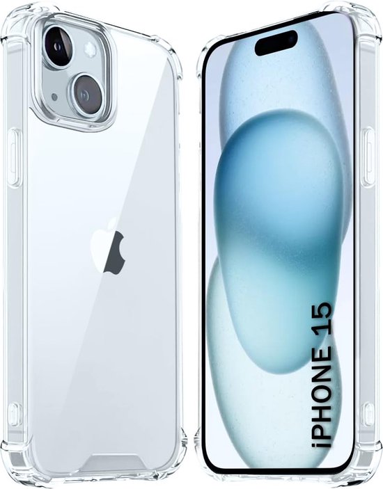 iPhone 15 Hoesjes – Crystal Clear Backcover – Schokbestendig – Transparant-Ilumina Benelux