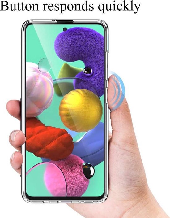 Samsung Galaxy A71 Hoesjes – Transparante Siliconen Backcover – 2x Gehard Glas Screenprotector – Anti-kras-Ilumina Benelux