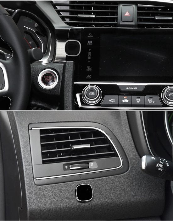 Telefoonhouder auto – Magnetisch – Sterke magneet – Incl. 2 metalen plaatjes – Zwart-Ilumina Benelux
