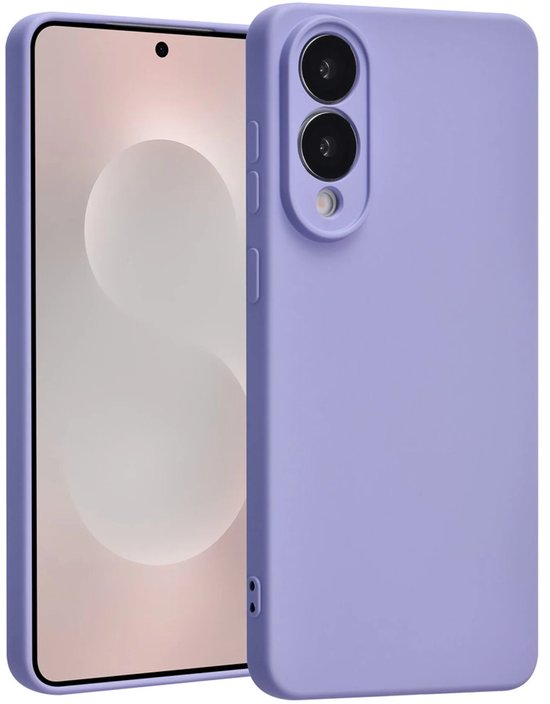 Shockproof Backcover - Liquid Silicone Soft Hoesje - Geschikt voor: Samsung Galaxy S25 Edge - Lila