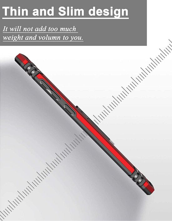 Hoesje Geschikt voor: Samsung Galaxy A20E Rugged Ring Armor schokbestendige rood