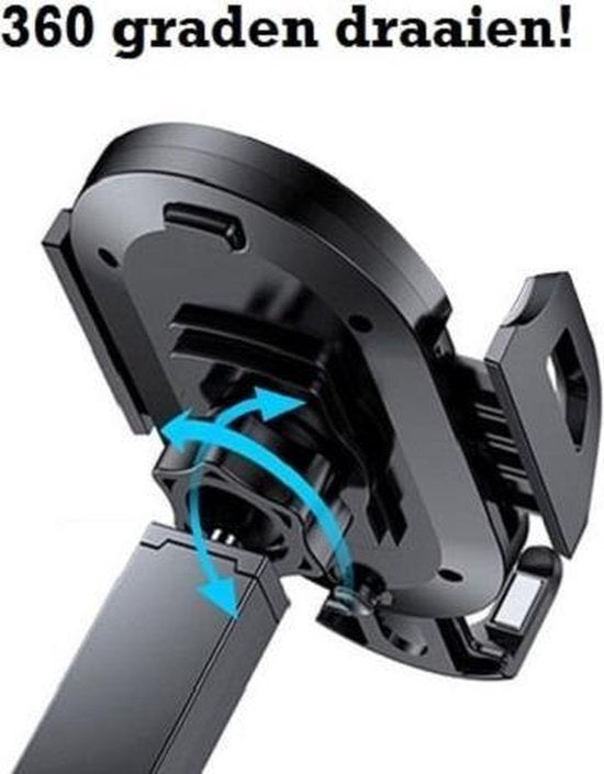 Telefoonhouder auto – Zuignap Dashboard/Voorruit – Verstelbare Arm – Sterke Grip – Zwart-Ilumina Benelux