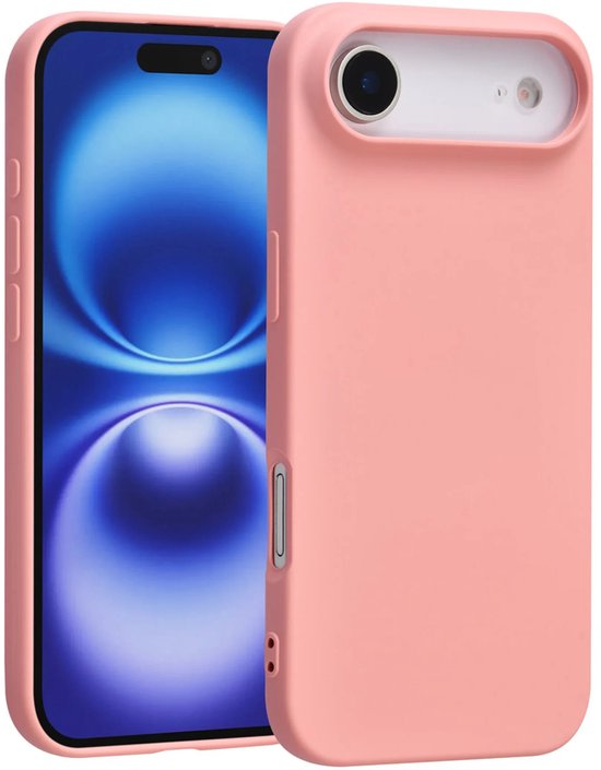 iPhone Air Hoesjes – Liquid Siliconen Backcover – Soft Touch – Schokbestendig – Zalmroze-Ilumina Benelux