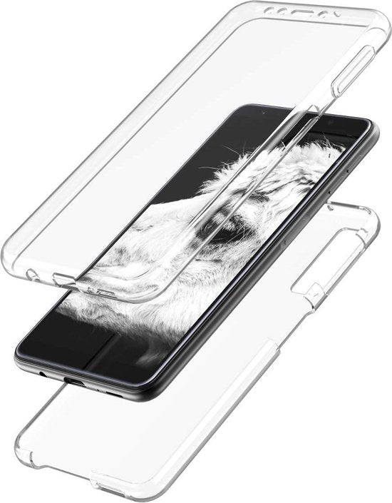 Samsung Galaxy J6 Plus 2018 Hoesjes – 360° Dubbelzijdig – Transparante Full Cover – Schokbestendig – Transparant