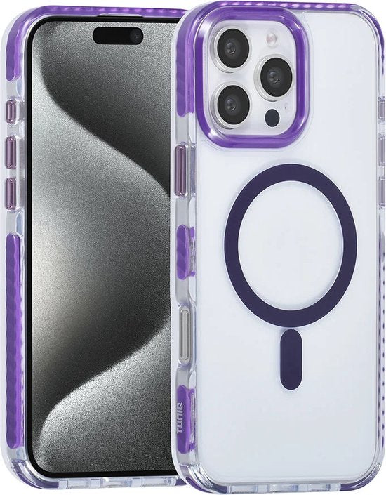 iPhone 16 Pro Hoesjes – MagSafe Backcover – Hoes met Koord – Paars-Ilumina Benelux