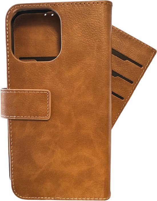 iPhone 15 Pro Max Hoesjes – Portemonnee Hoes – 9 Pasjesvakken – Multi Storage – Bruin-Ilumina Benelux