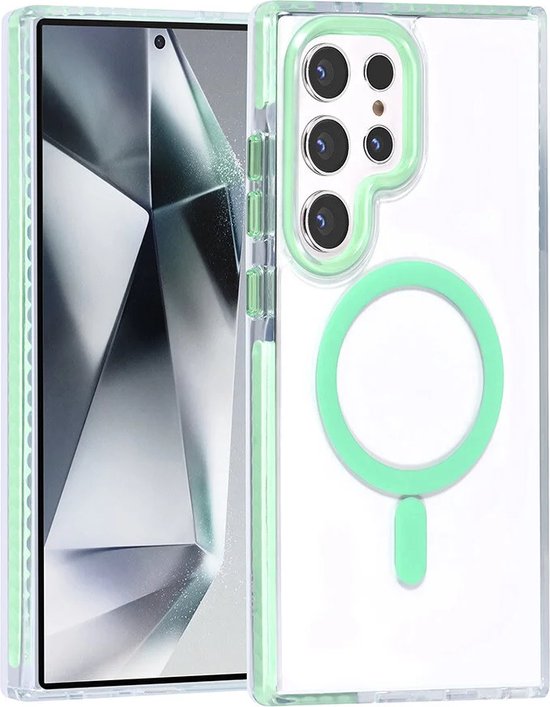 Samsung Galaxy S24 Ultra Hoesjes – Backcover met Koord – Schokbestendig – Groen-Ilumina Benelux
