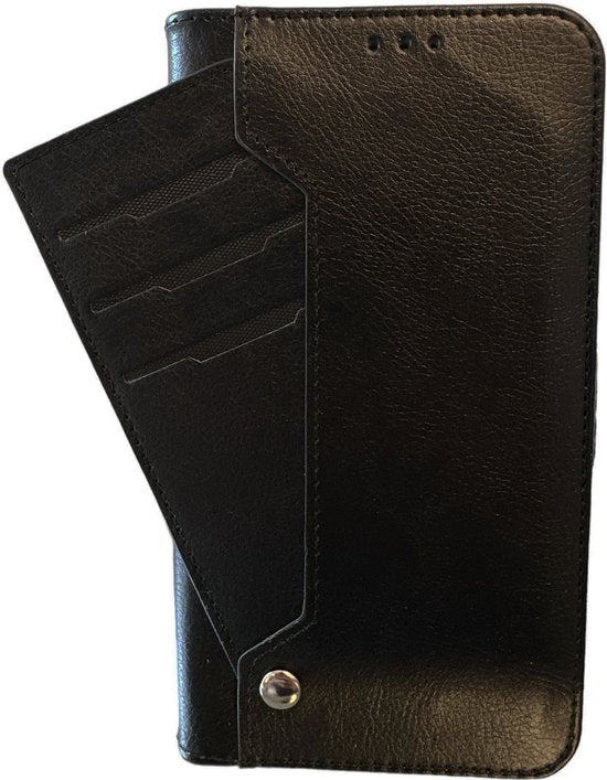 Samsung Galaxy A25 Hoesjes – Multi Storage Portemonnee Hoes – 9 Pasjesvakken – Magneetsluiting – Zwart