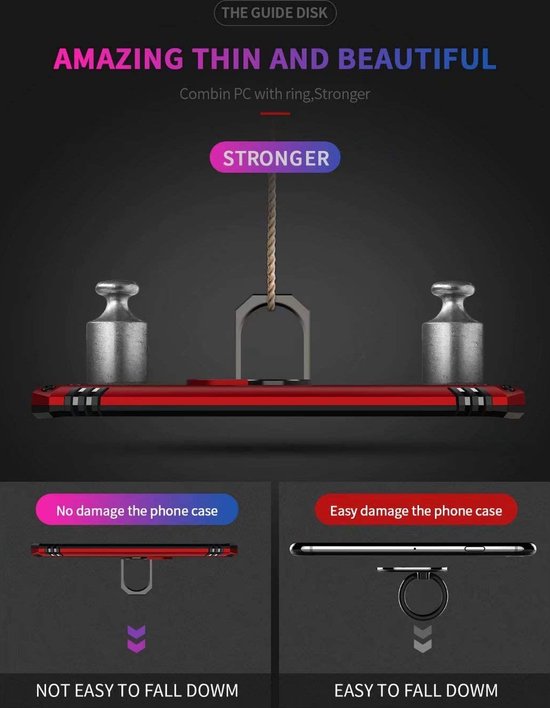 Samsung Galaxy S20 Hoesjes – Anti-Shock Hybride Ring Armor Backcover – Schokbestendig – Blauw-Ilumina Benelux