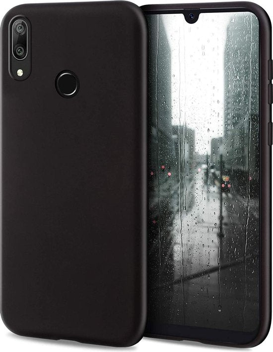 Huawei Y7 2019 Hoesjes – Siliconen Backcover – Soft Silicone – Schokbestendig – Zwart-Ilumina Benelux