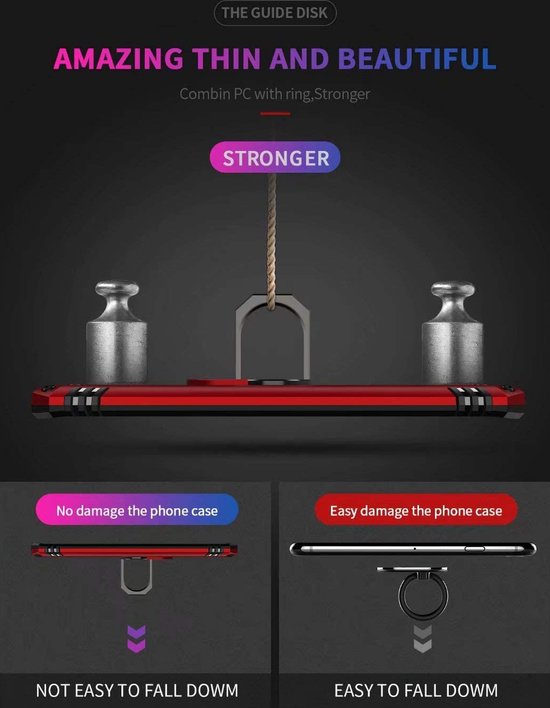Samsung Galaxy S20 Ultra Hoesjes – Anti-Shock Hybride Ring Armor Backcover – Schokbestendig – Blauw-Ilumina Benelux