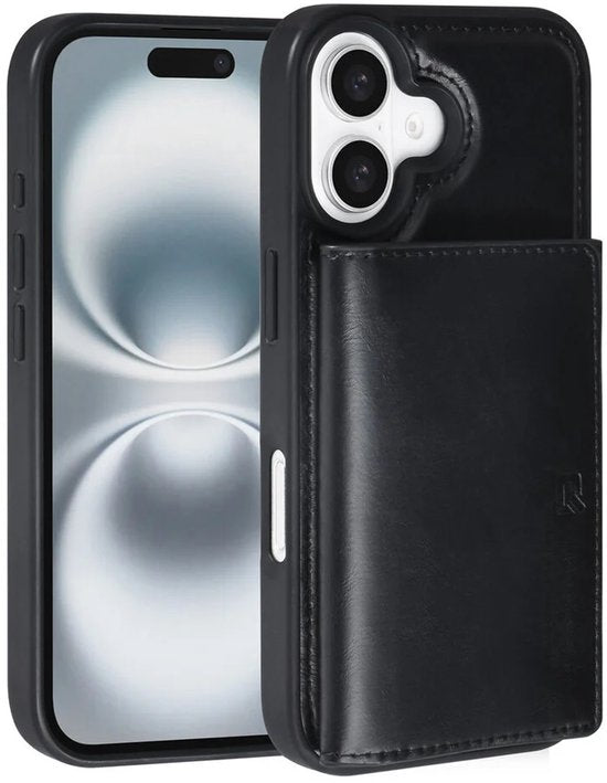 iPhone 16 Hoesjes – Backcover – Afneembare Pasjeshouder – Zwart-Ilumina Benelux