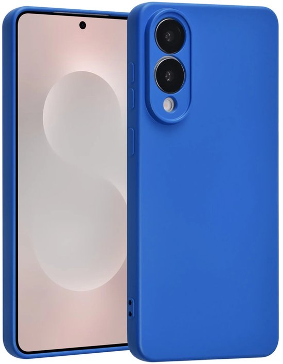 Samsung Galaxy S25 Edge Hoesjes – Liquid Siliconen Backcover – Schokbestendig – Soft Touch – Diepblauw-Ilumina Benelux