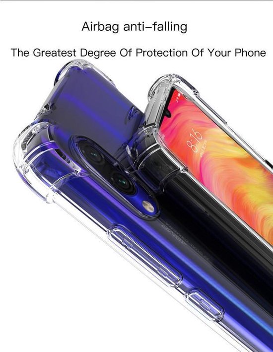 Xiaomi Redmi 9C Hoesjes – Siliconen Backcover – Schokbestendig Anti-Shock Bumper – Transparant-Ilumina Benelux