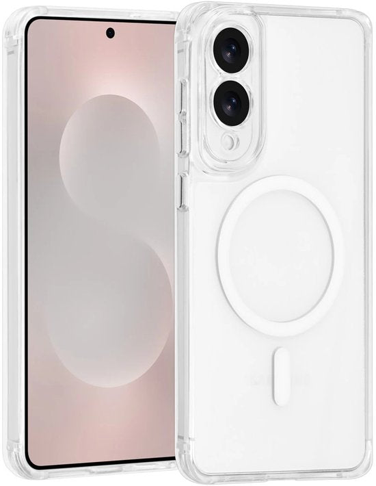 Schokbestendig Doorzichtig Hoesje | Geschikt voor: Samsung Galaxy S25 Edge - Back Cover Transparant | Compatibel met MagSafe