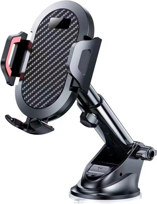 Telefoonhouder auto – 3-in-1 Dashboard/Raam/Ventilatierooster – 360° draaibaar – Zuignap & ventilatieclip – Zwart-Ilumina Benelux