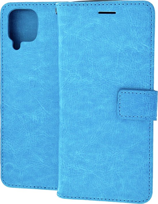 Samsung Galaxy A12 Hoesjes – Portemonnee Hoes – Pasjeshouder – 2x Gehard Glas Screenprotector – Turquoise-Ilumina Benelux