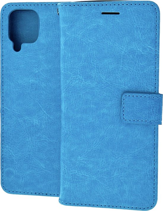 Samsung Galaxy A42 5G Hoesjes – Bookcase Portemonnee Hoes – Pasjeshouder – Magneetsluiting – Turquoise-Ilumina Benelux