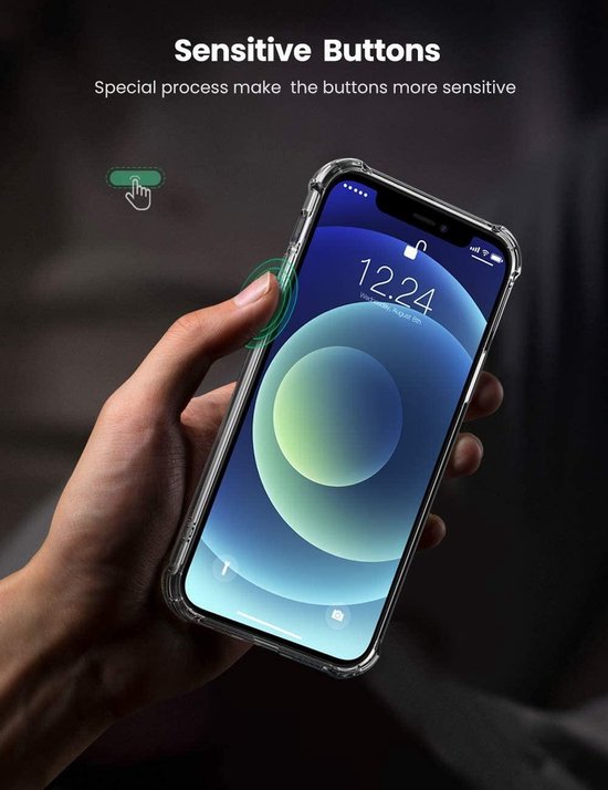 iPhone 12 Mini Hoesjes – Siliconen Backcover – Schokbestendig – Transparant-Ilumina Benelux