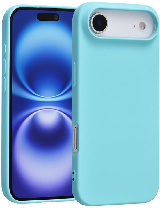 iPhone Air Hoesjes – Liquid Siliconen Backcover – Soft Touch – Schokbestendig – Koraalblauw-Ilumina Benelux