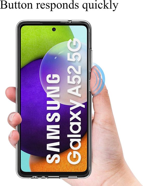Samsung Galaxy A52/A52s Hoesjes – Transparante Siliconen Backcover – Inclusief 2x Screenprotector Gehard Glas – Anti-kras-Ilumina Benelux
