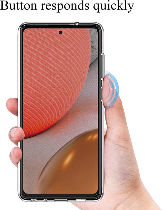 Samsung Galaxy A52/A52s Hoesjes – Transparante TPU Siliconen Backcover – 2x Gehard Glas Screenprotector – Transparant